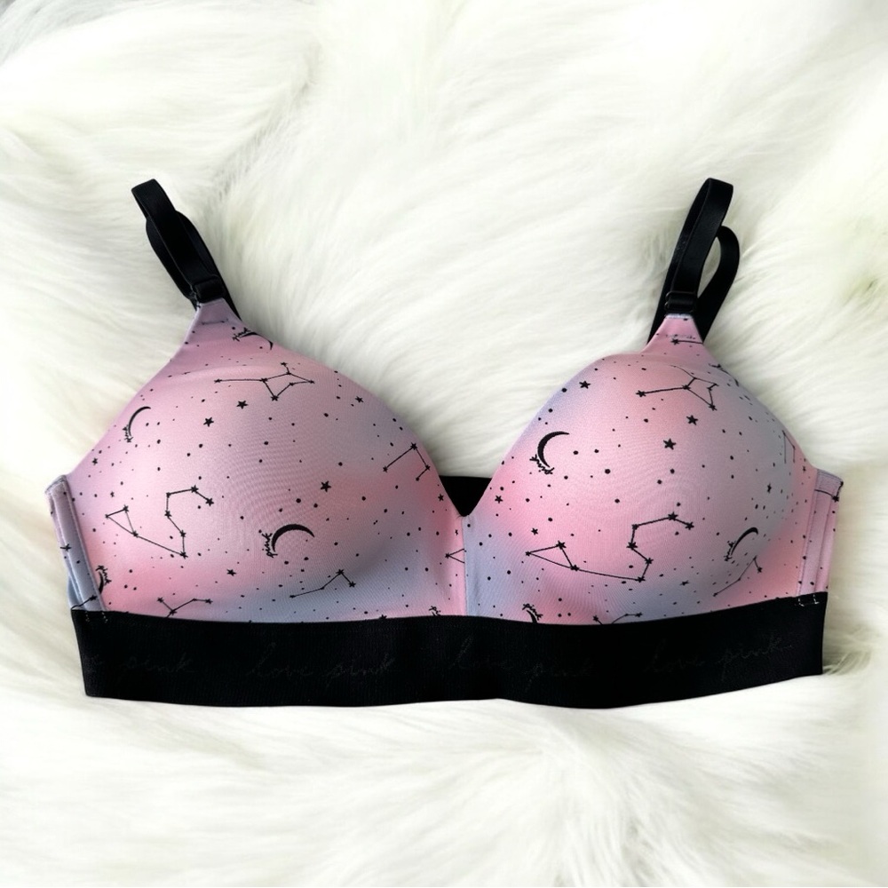 38B PINK Victoria’s Secret Wear Everywhere Wireless Lined Bra - Constellation